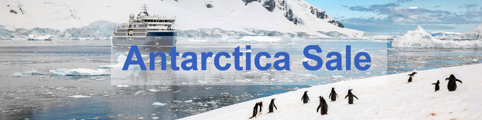 Swan Hellenic in Antarctica with penguins on the shore