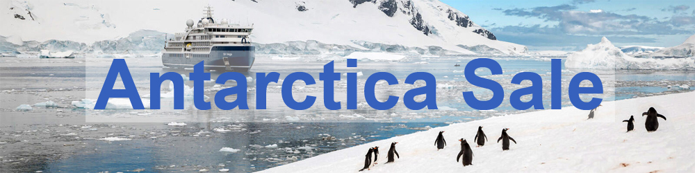 Swan Hellenic in Antarctica with penguins on the shore