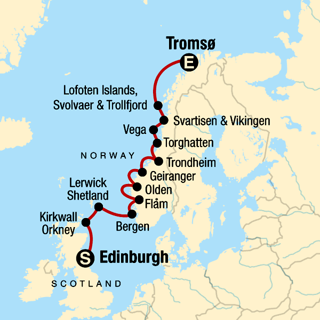 SCOTTISH ISLANDS & NORWEGIAN FJORDS | EDINBURGH TO TROMSO