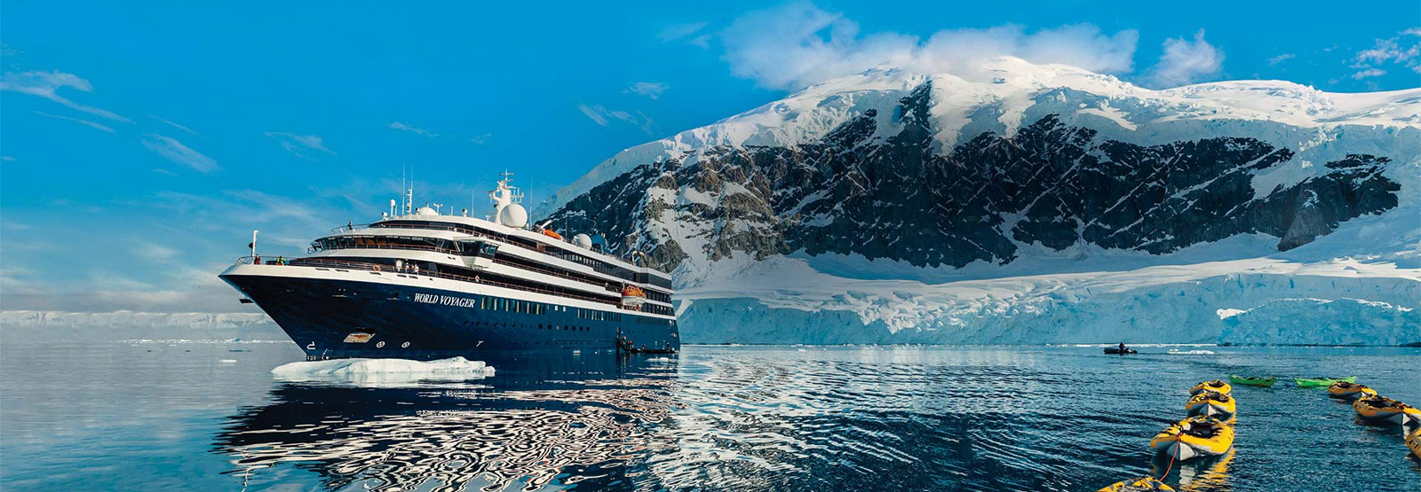 World Voyager Cruise Ship in Antarctica